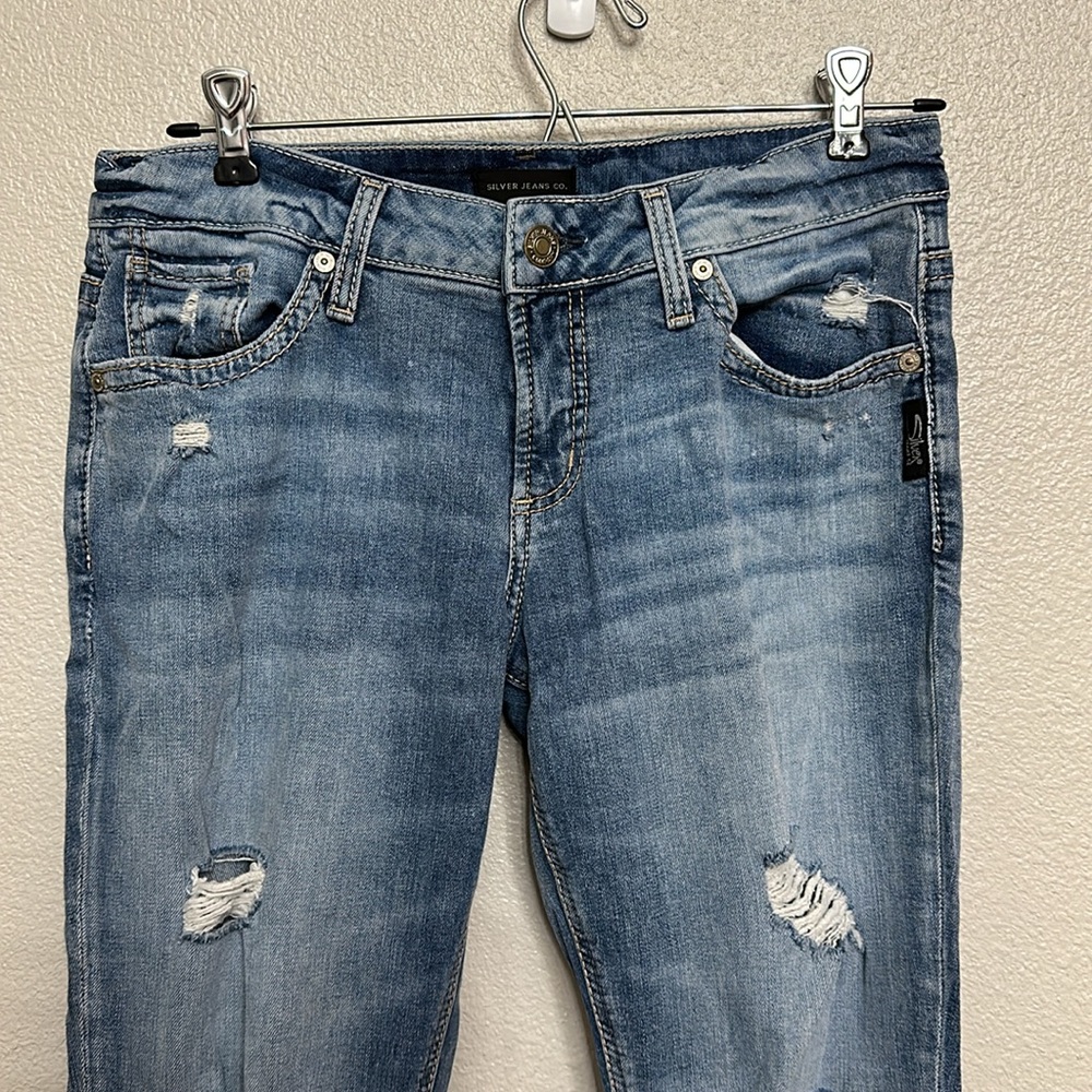 Silver Boyfriend Jeans - Picture 4 of 6